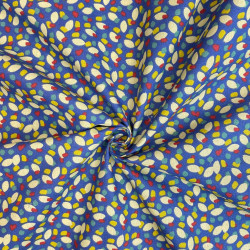 Printed Cotton KONOGO Blue / Putty